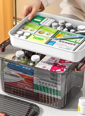 多层小药箱家庭装防疫药品收纳盒医药箱家用大容量收纳箱大号药盒