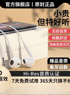 有线耳机入耳式安卓圆孔type-c苹果接口降噪学生电脑游戏蓝牙数码