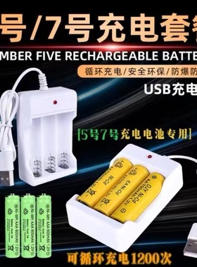 5号充电电池7号大容量鼠标玩具电视空调遥控器通用充电器充电电池