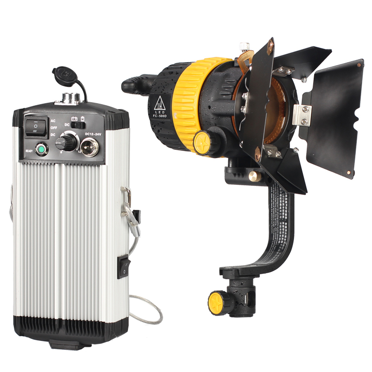 LED 500A影视聚光灯 调焦摄像摄影双色温补光灯 国产特图利