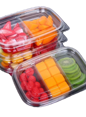 外卖餐盒一次性水果捞拼盘打包果切盒酸奶包装分格鲜网红NOW同款
