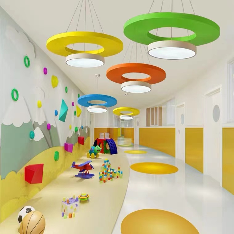 定制创意卡通幼儿园大厅圆环型吊灯游乐园母婴店培训机构造型吊灯