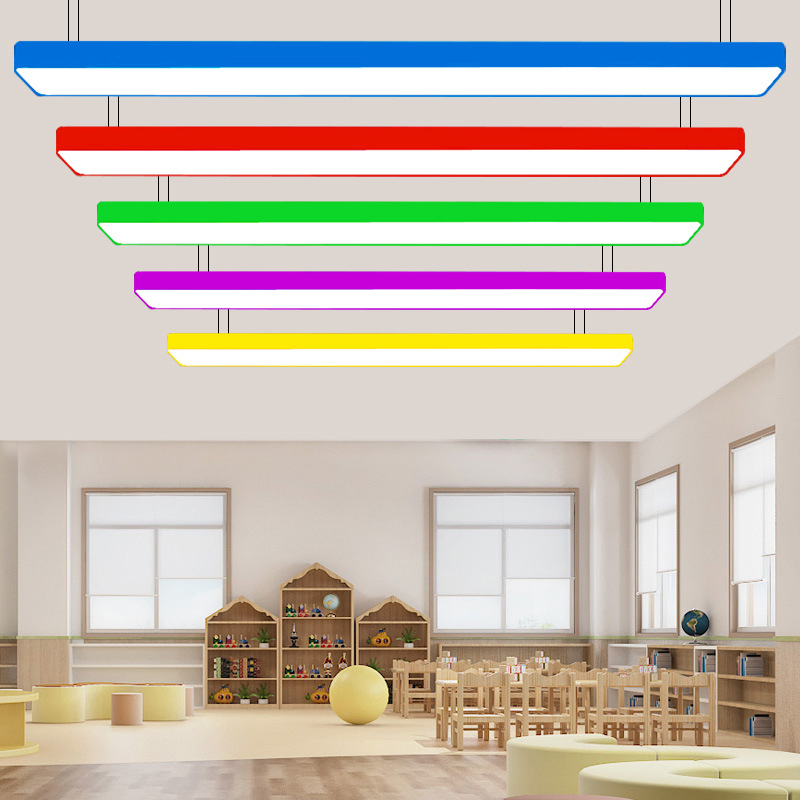 长方形灯具教室走廊过道早教培训母婴店游乐商场造型长条吊灯