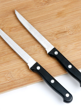 多唯加厚厨房面包刀不锈钢牛排刀锯齿刀西餐西式牛扒刀西餐刀具