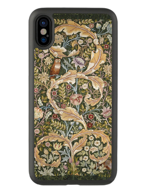 适用于复古艺术14花卉图腾iPhonexsmax手机壳15pro适用苹果7plus