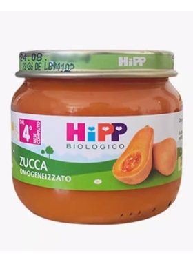 意大利版HIPP喜宝菜泥1段南瓜泥营养水果蔬菜泥进口辅食宝宝80克