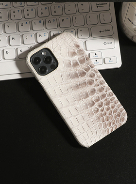 适用于iPhone15ProMax鳄鱼皮手机壳真皮喜马拉雅奢华苹果14保护壳13pro高档情侣半包手机保护壳