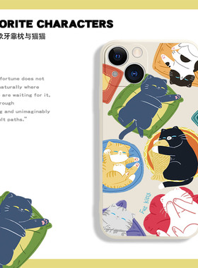 适用于苹果14pro情侣手机壳iPhone13promax简约小众原创设计师可爱猫咪狗狗可定制女生款男士象牙15promax
