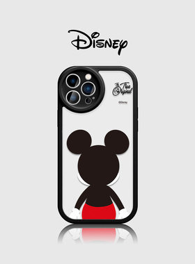 迪士尼米奇适用iPhone14手机壳全包防摔情侣新款苹果12pro卡通简约亚克力硬壳13promax透明保护套女14pm米妮