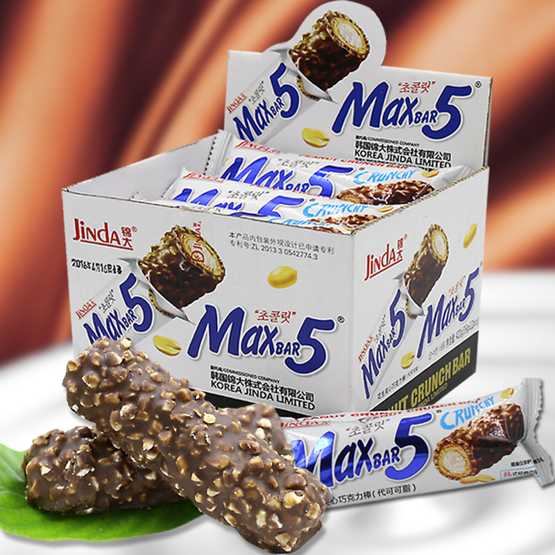 锦大MAX5夹心巧克力棒长条棒喜糖果能量棒休闲零食品（代可可脂）