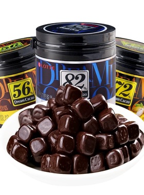 临期食品特价韩国进口乐天黑巧克力豆lotte黑巧可可脂休闲小零食