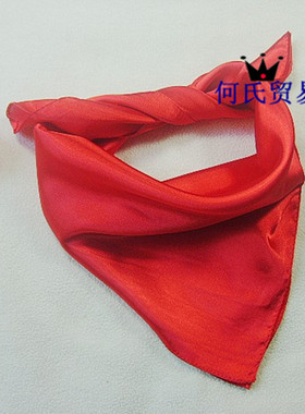 大红色丝巾手腕丝巾纯色方巾职业装丝巾工作服围巾单色丝巾小方巾