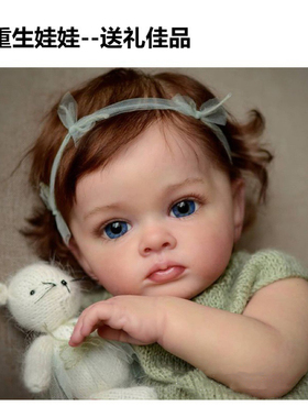 22寸重生娃娃棉身可爱洋娃娃仿真婴儿陪伴玩偶玩具重约1800g外贸