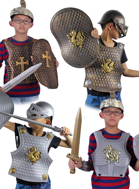 万圣节演出服装盾牌盔甲龙骑士装备战甲铠甲剑勇士套装