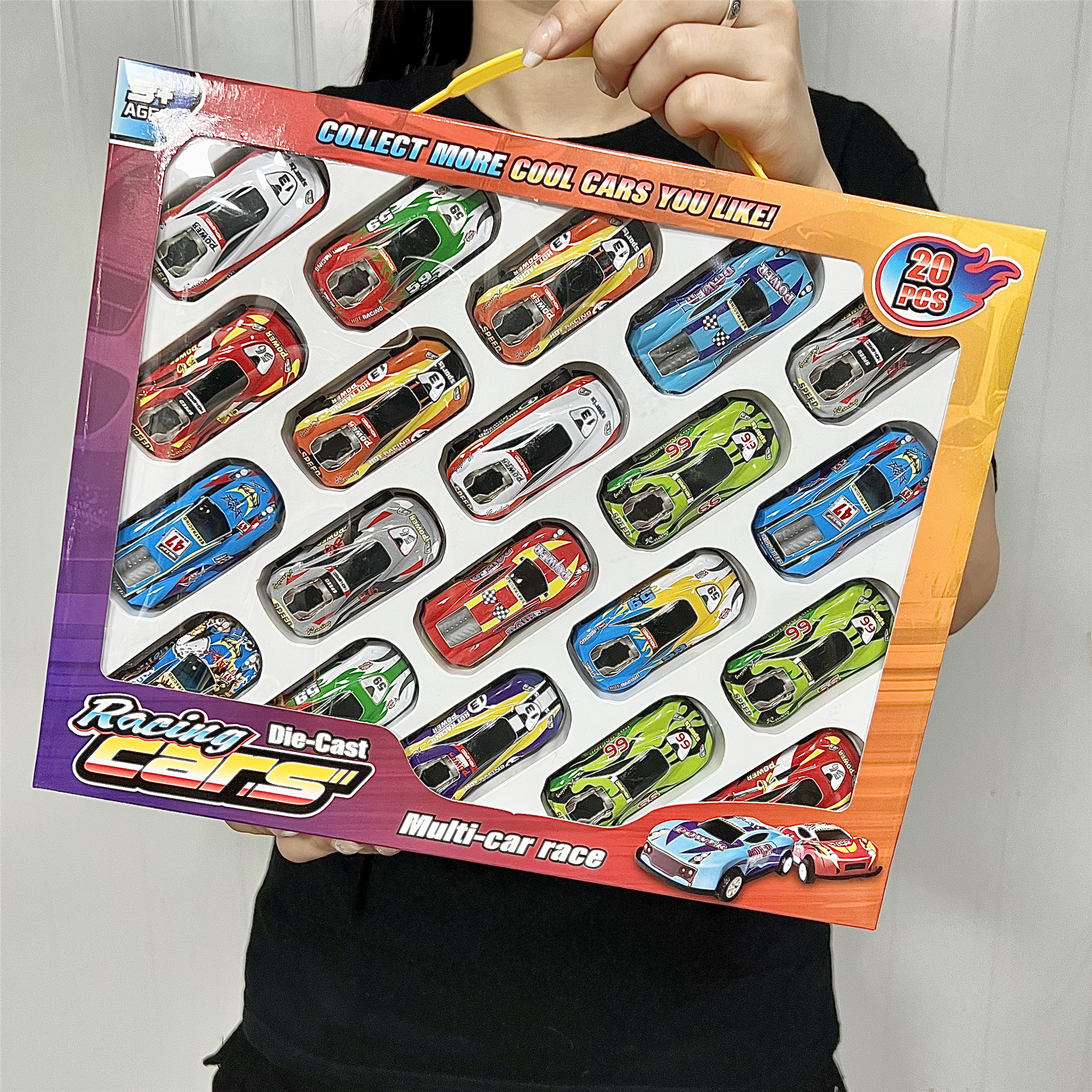 合金小汽车金属回力玩具车幼儿园培训班儿童男孩礼盒套装赛车小车