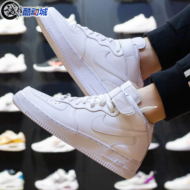 Nike耐克2023冬季新款男鞋高帮AF1空军一号运动休闲鞋 CW2289-111