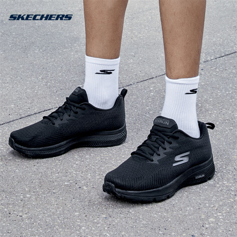 Skechers斯凯奇男鞋冬季新款轻便减震跑步鞋简约网面休闲运动鞋