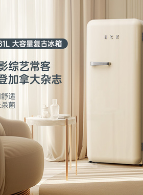 HCK哈士奇 BC-130GGA官翻机家用冰箱大容量客厅复古冰箱冷冻冷藏
