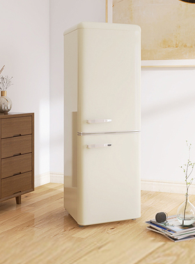 金松复古美式怀旧家用公寓客厅小型冷藏冷冻网红彩色白色大电冰箱