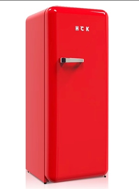 HCK哈士奇复古单门130GGA冷藏冷冻客厅大容量高颜值大容量冰箱
