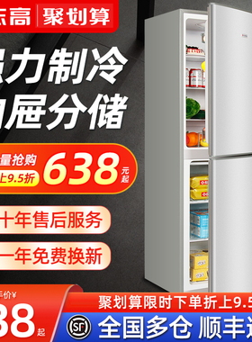 【一级能效】志高冰箱家用小型租房宿舍用中型节能省电双门电冰箱