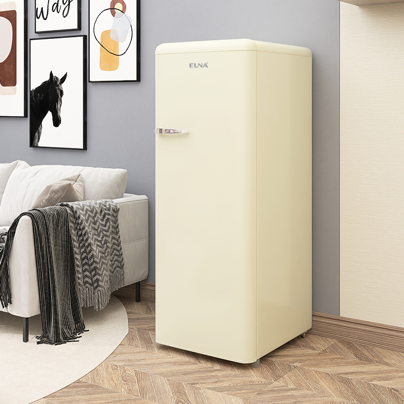 EUNA/优诺 BD-160R全冷冻家用复古冰箱国际品质节能静音立式冰柜