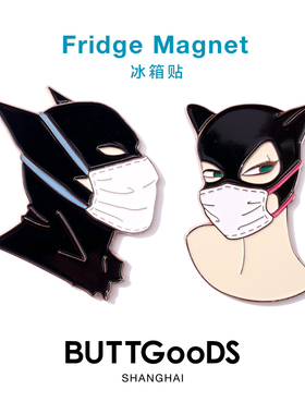 原创BUTTGooDS蝙蝠侠 猫女冰箱贴恶搞动漫卡通北欧简约现代磁性贴
