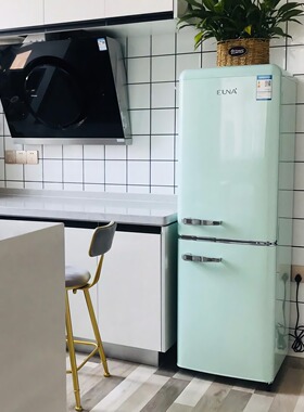 金松 BCD-133R 小型家用冷藏冷冻双门美式复古冰箱宿舍怀旧化妆品