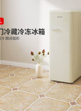 优诺 BC-225R 复古冰箱单门大容量冷藏冷冻小型美式家用客厅冰箱