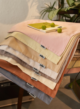100支磨毛纯棉纯色日系简约单独枕套枕头枕芯48x74cm舒适家用枕套