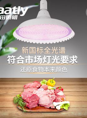新国标全光谱led生鲜灯猪肉灯熟食卤菜水果蔬菜灯超市市场海鲜灯