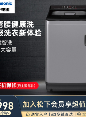Panasonic/松下 9公斤全自动家用波轮洗衣机XQB90-U9L2J