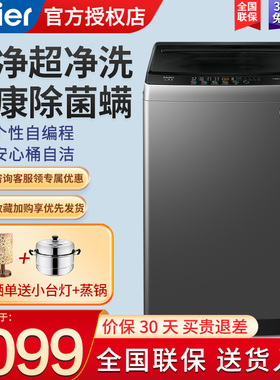 海尔10公斤全自动波轮洗衣机直驱变频家用大容量洗脱一体桶自洁