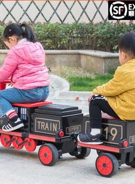 可坐10人儿童电动小火车大人亲子男女宝宝童车小孩双人玩具幼儿园