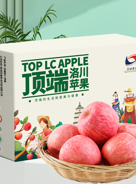 正宗洛川苹果 陕西苹果红富士水果苹果水果 新鲜10枚装精选大果
