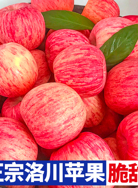 洛川苹果陕西红富士水果新鲜当季整箱10斤延安特产一级应季萍果