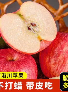 正宗陕西洛川苹果水果新鲜当季延安红富士脆甜6枚/4枚装产地直发