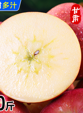 甘肃大漠冰糖心苹果10斤新鲜应当季水果脆甜红富士丑平果整箱包邮