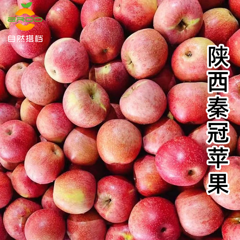 【所有女生直播间】陕西秦冠苹果水果新鲜2.25kg粉面香甜丑苹果