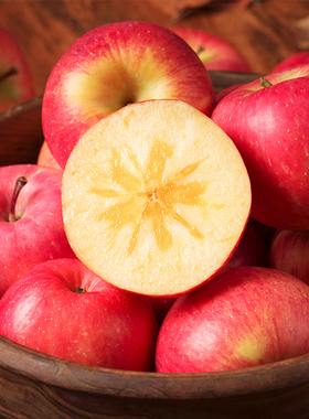 甘肃大漠冰糖心苹果2.5KG装单果180G+大果新鲜水果当季脆甜苹果