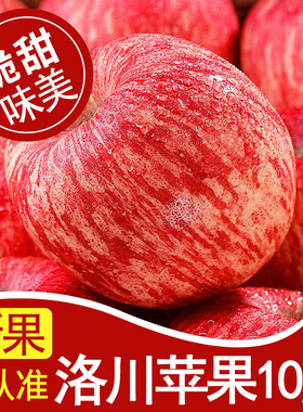 正宗陕西洛川苹果水果新鲜整箱当季红富士批发冰糖心脆甜10斤包邮