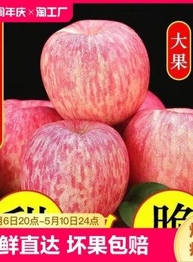 洛川苹果红富士新鲜水果山东冰糖心应季时令烟台红富士苹果脆甜