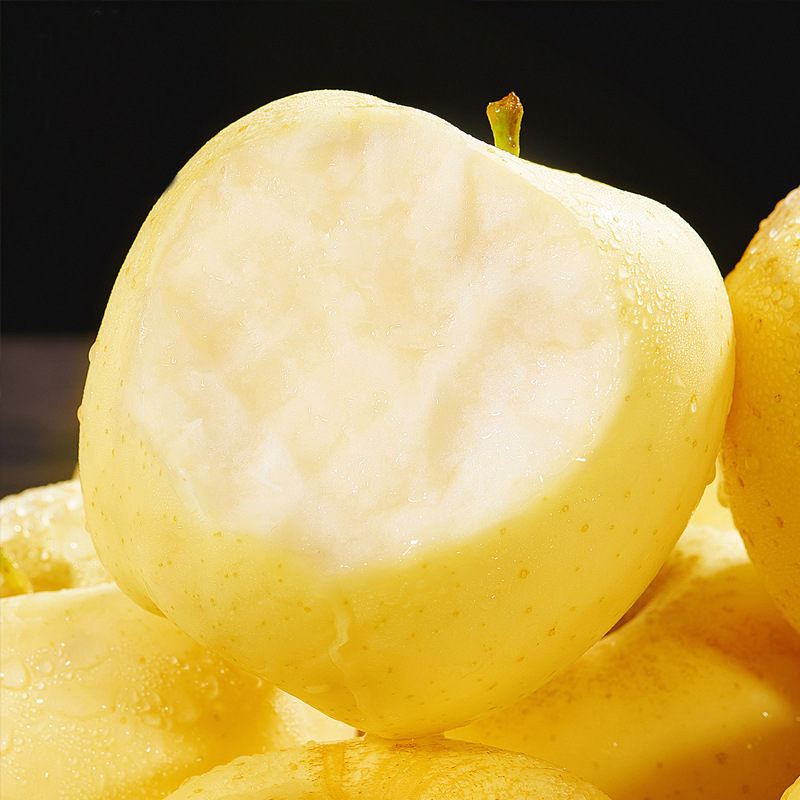 山东奶油富士 发3/9斤脆甜黄苹果冰糖心新鲜水果非黄元帅平果
