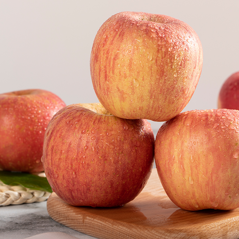 烟台红富士栖霞直发特产苹果一级新鲜10斤5斤整箱当季水果脆甜