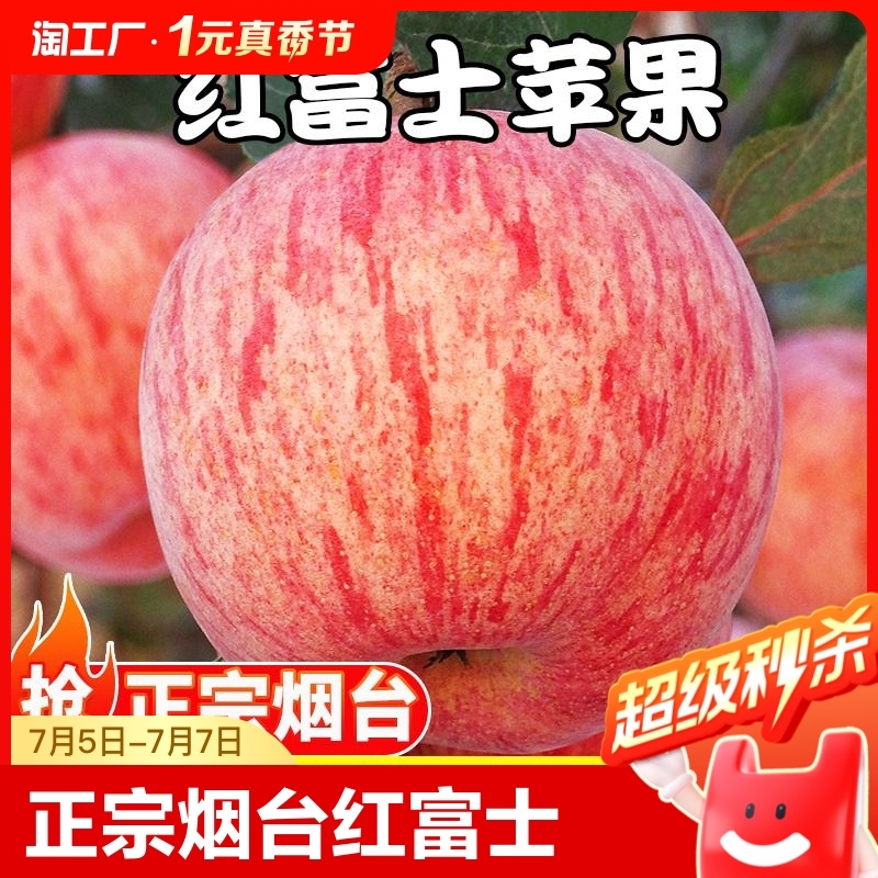 烟台红富士苹果新鲜水果新鲜当季时令整箱山东栖霞苹果脆甜冰糖
