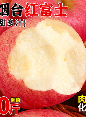 山东烟台红富士10斤苹果当季新鲜水果正宗冰糖心栖霞平果整箱