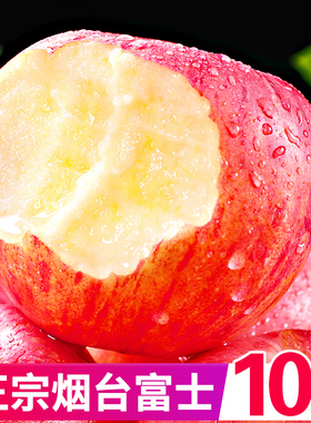 山东烟台红富士10斤苹果水果新鲜整箱应当季冰糖心栖霞平果5