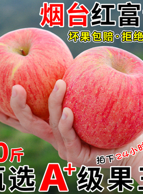 10斤正宗山东烟台红富士苹果水果新鲜当季整箱栖霞甜冰糖心平安果