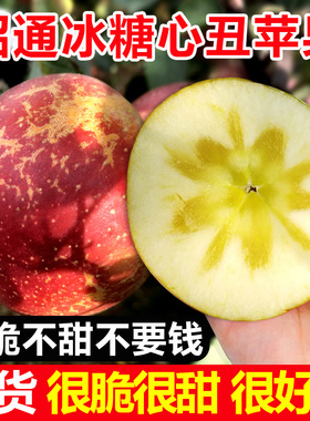 云南昭通丑苹果冰糖心苹果水果脆甜红富士10斤苹果新鲜整箱包邮