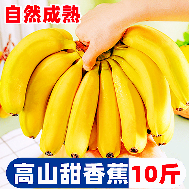 香蕉新鲜10斤当季水果大芭蕉小米蕉苹果蕉皇帝蕉甜蕉整箱批发包邮
